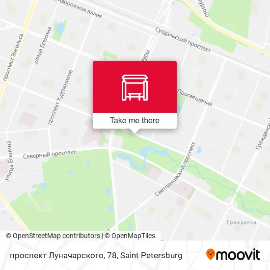 проспект Луначарского, 78 map