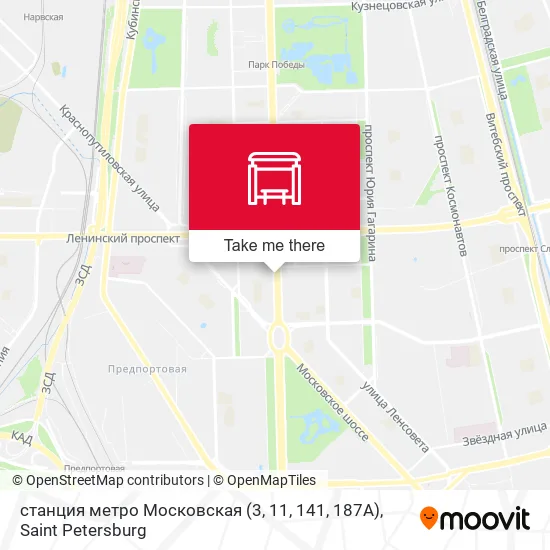 станция метро Московская (3, 11, 141, 187А) map