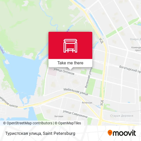 Туристская улица map