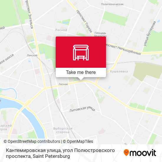 Кантемировская улица, угол Полюстровского проспекта map