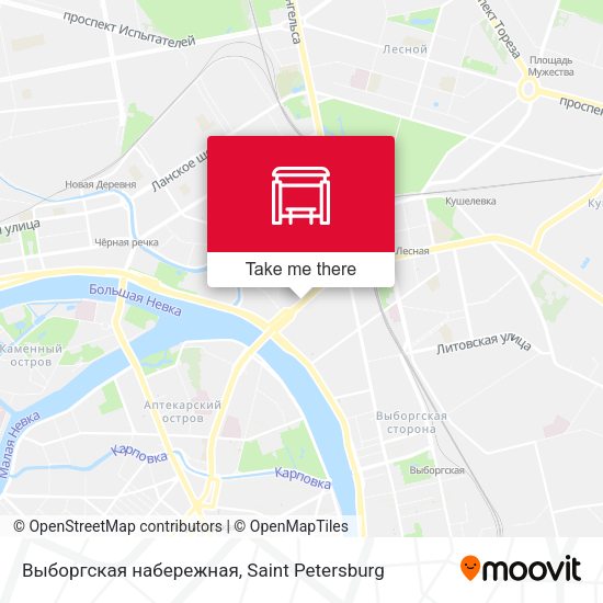 Выборгская набережная map