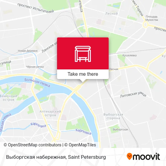 Выборгская набережная map