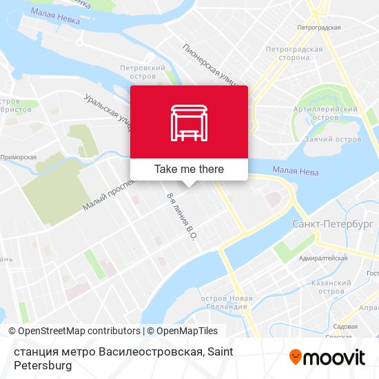 станция метро Василеостровская map