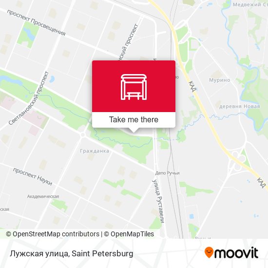 Лужская улица map