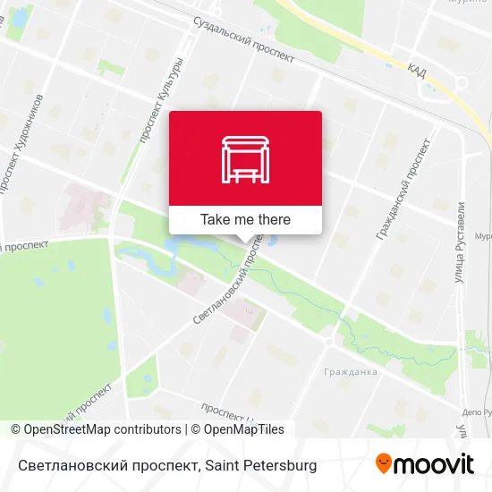 Светлановский проспект map