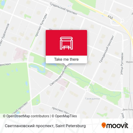 Светлановский проспект map