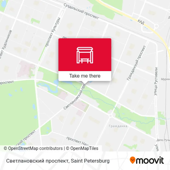 Светлановский проспект map