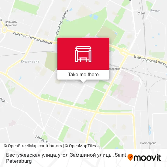 Бестужевская улица, угол Замшиной улицы map