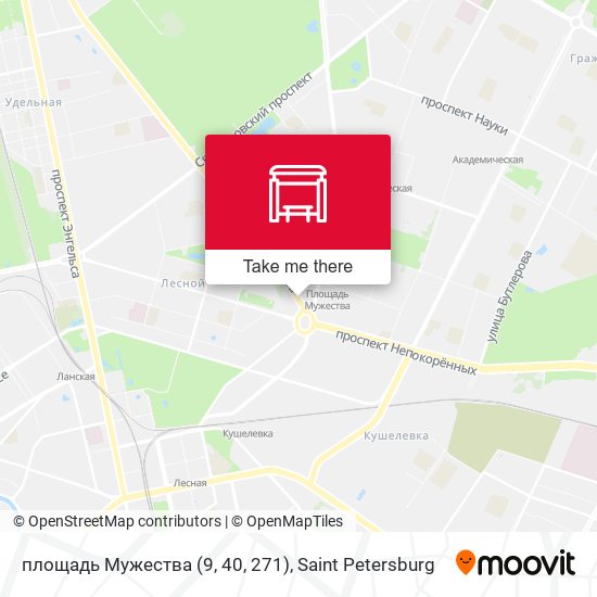 площадь Мужества (9, 40, 271) map
