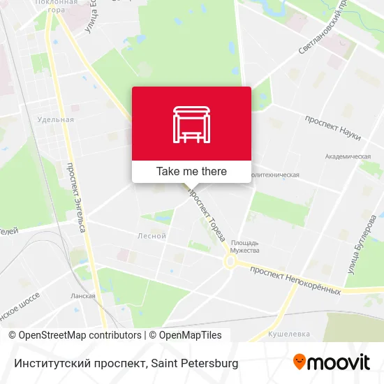 Институтский проспект map