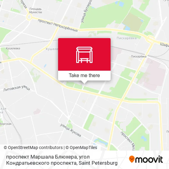 проспект Маршала Блюхера, угол Кондратьевского проспекта map