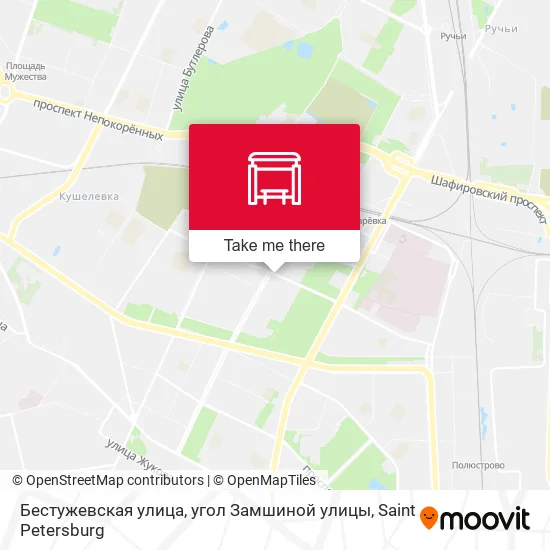 Бестужевская улица, угол Замшиной улицы map