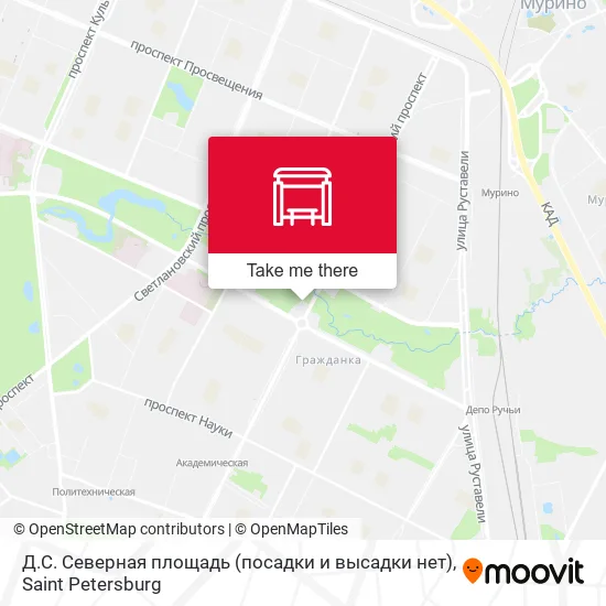 Д.С. Северная площадь (посадки и высадки нет) map