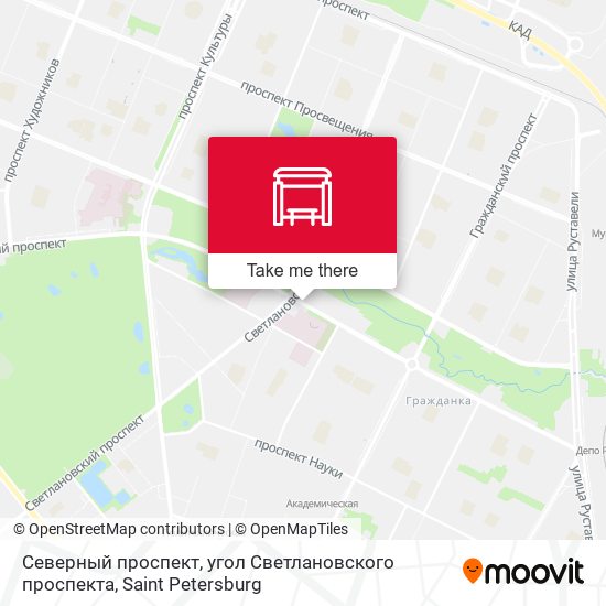 Северный проспект, угол Светлановского проспекта map
