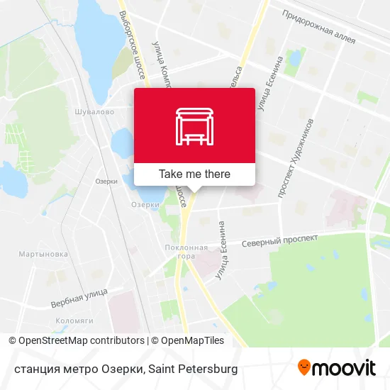 станция метро Озерки map