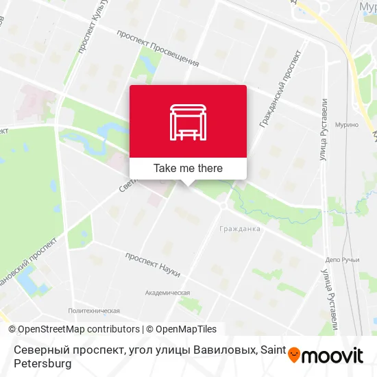 Северный проспект, угол улицы Вавиловых map