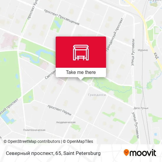 Северный проспект, 65 map
