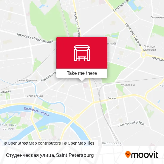 Студенческая улица map