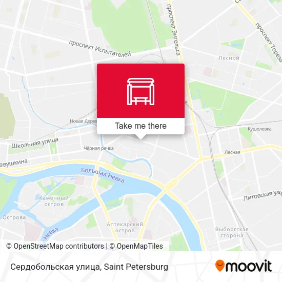 Сердобольская улица map