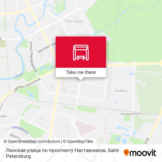Ленская улица по проспекту Наставников map