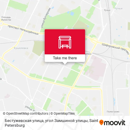 Бестужевская улица, угол Замшиной улицы map