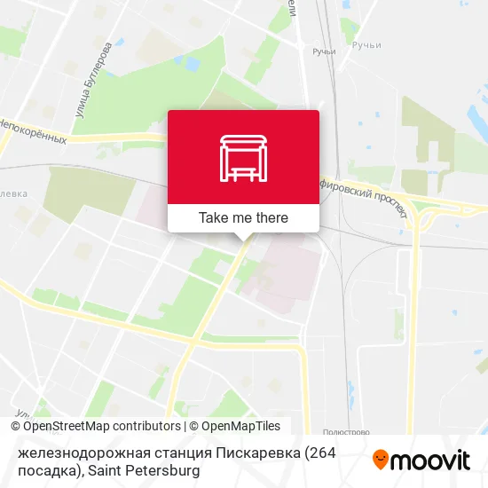 железнодорожная станция Пискаревка (264 посадка) map