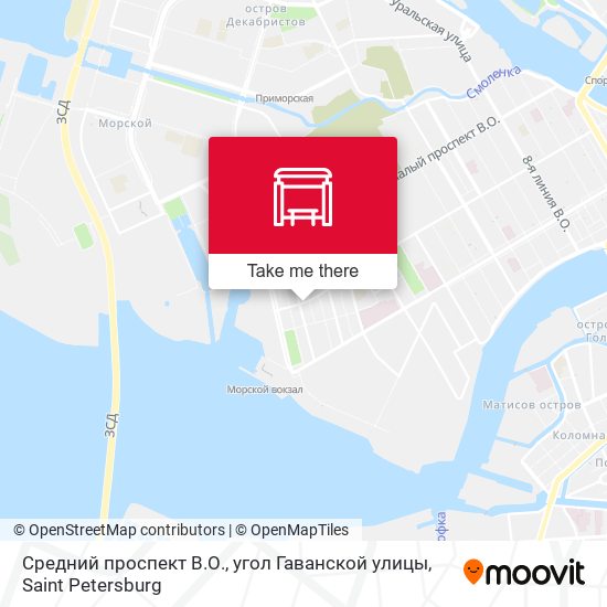 Средний проспект В.О., угол Гаванской улицы map