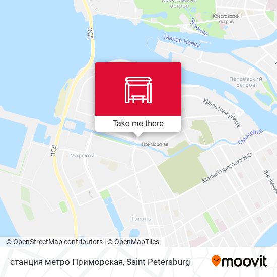 станция метро Приморская map