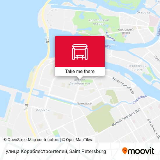 улица Кораблестроителей map