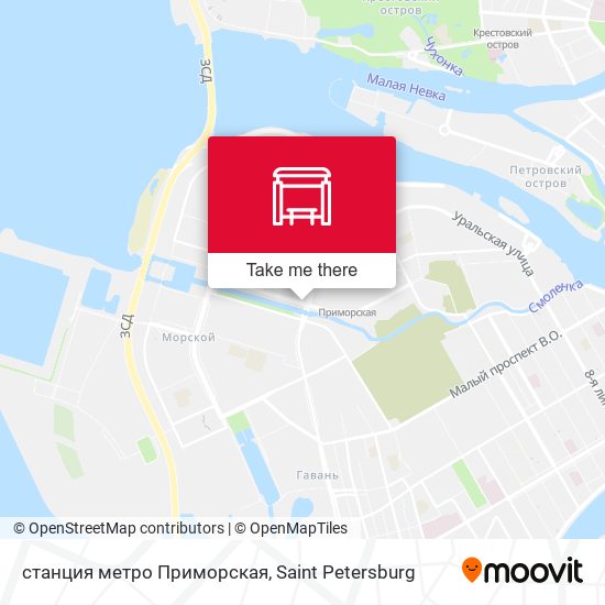 станция метро Приморская map
