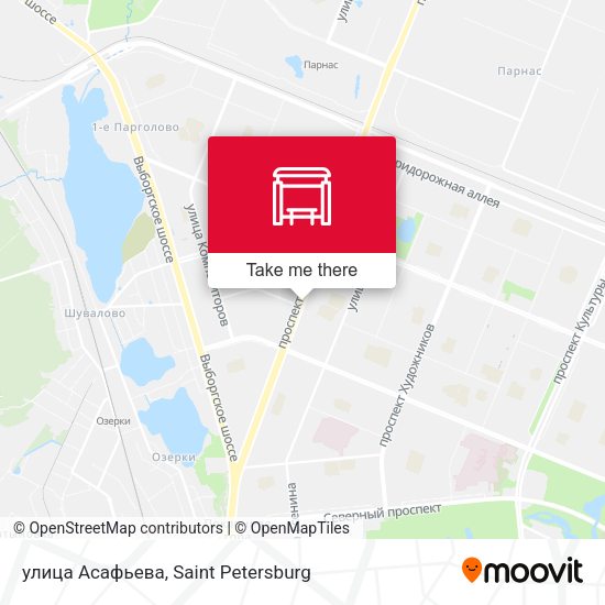 улица Асафьева map