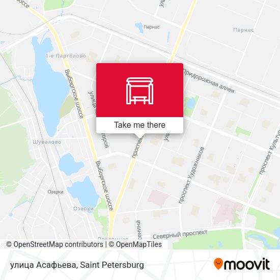 улица Асафьева map