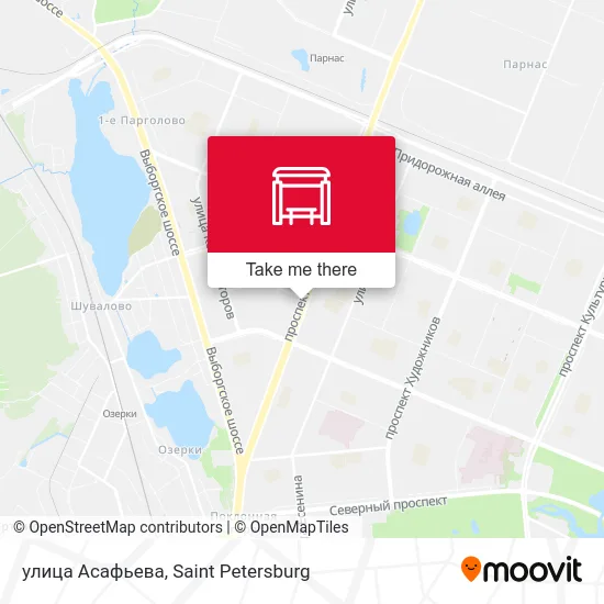 улица Асафьева map