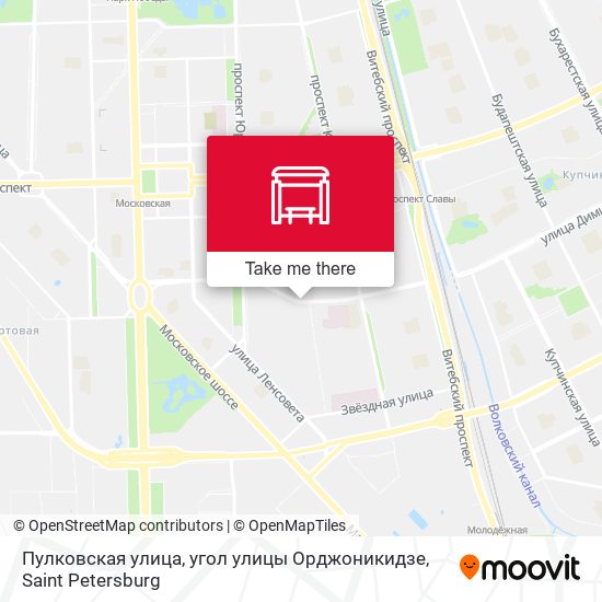 Пулковская улица, угол улицы Орджоникидзе map