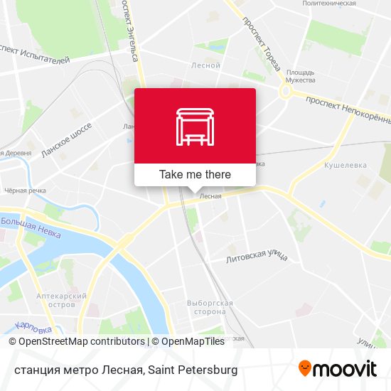 станция метро Лесная map