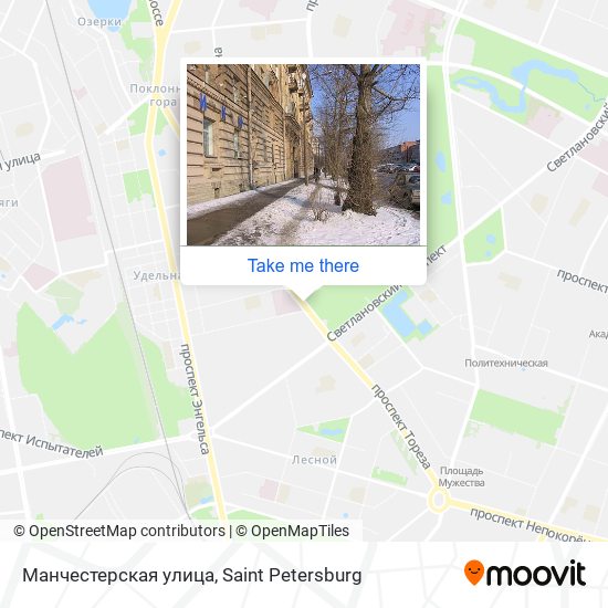 Манчестерская улица map