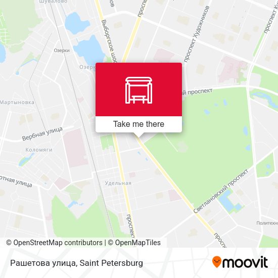 Рашетова улица map