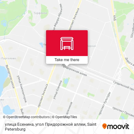 улица Есенина, угол Придорожной аллеи map