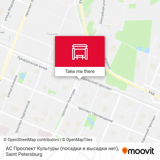 АС Проспект Культуры (посадки и высадки нет) map