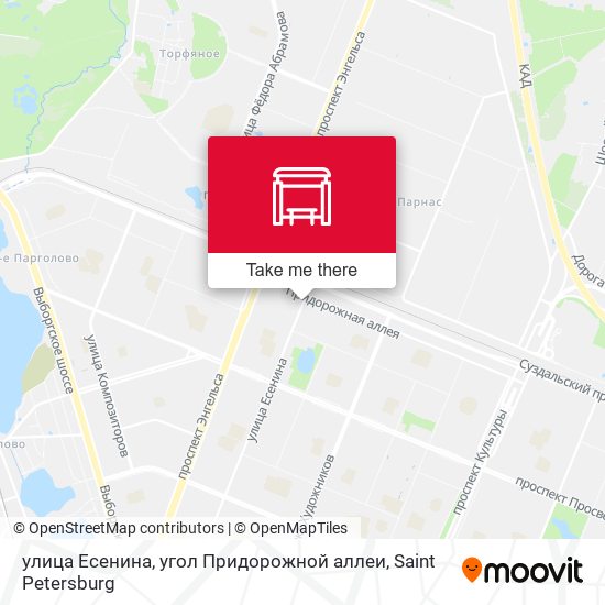 улица Есенина, угол Придорожной аллеи map