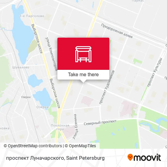 проспект Луначарского map