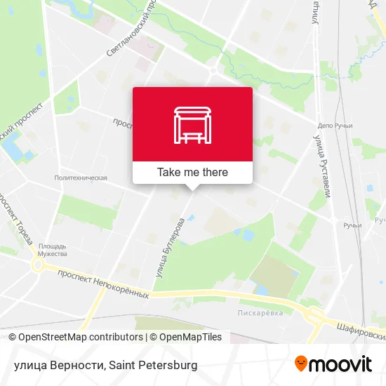 улица Верности map