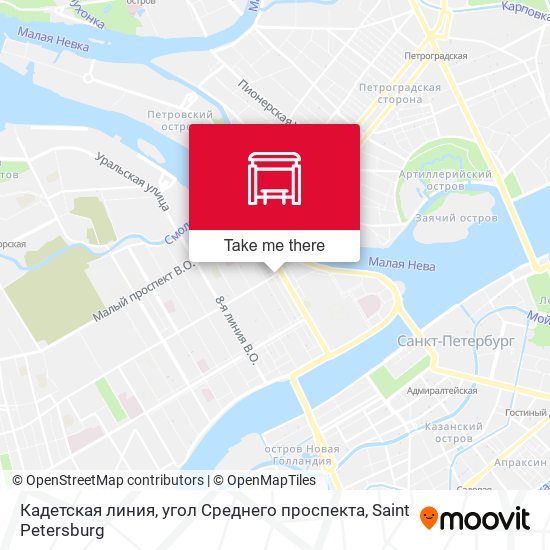 Кадетская линия, угол Среднего проспекта map