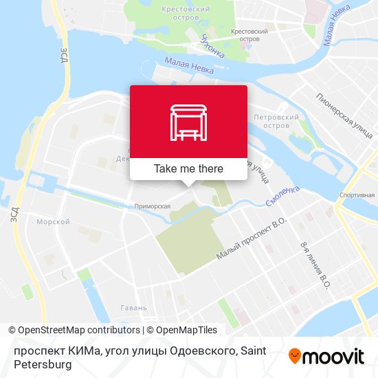 проспект КИМа, угол улицы Одоевского map