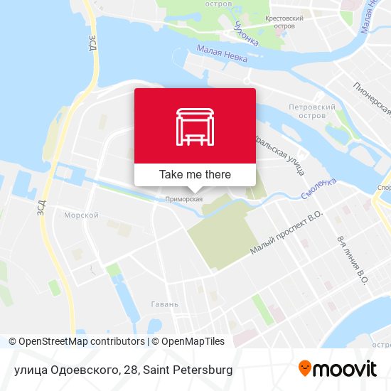 улица Одоевского, 28 map