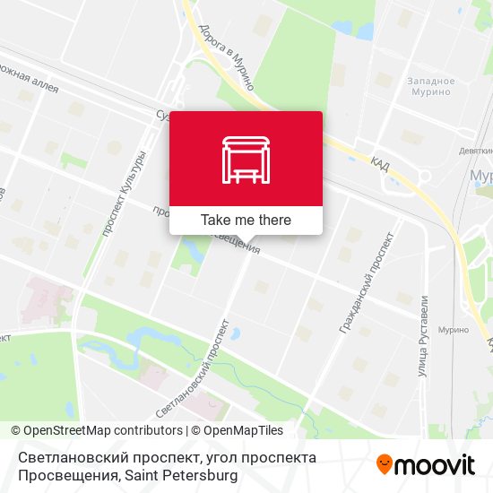 Светлановский проспект, угол проспекта Просвещения map
