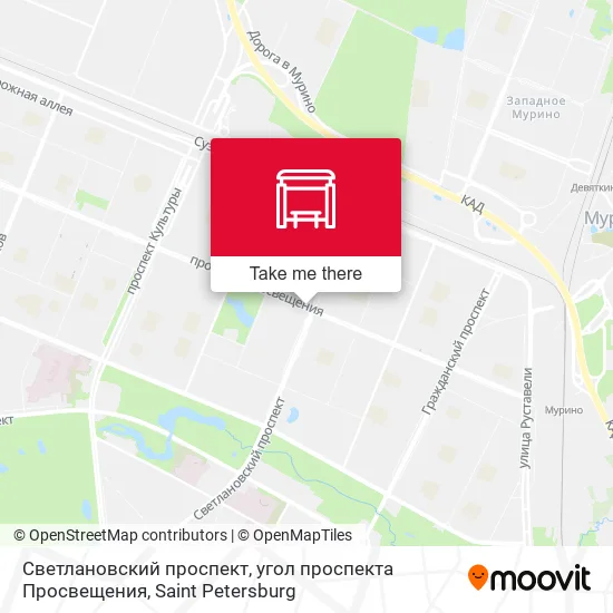 Светлановский проспект, угол проспекта Просвещения map