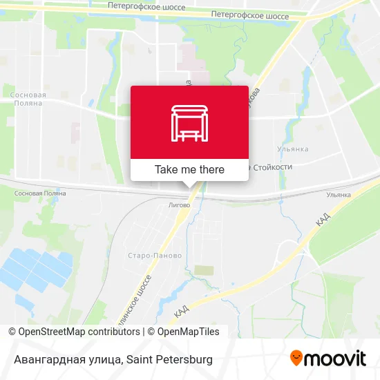 Авангардная улица map