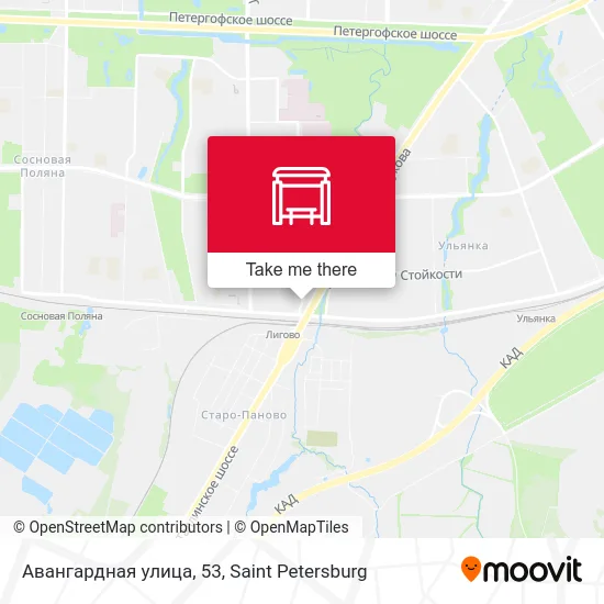 Авангардная улица, 53 map