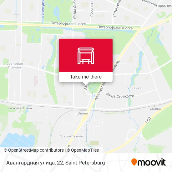 Авангардная улица, 22 map